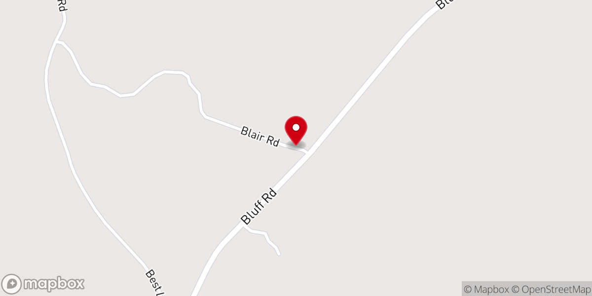 Map showing location of Sweet Bethel Church