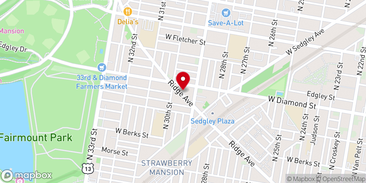 Map showing location of Holy Nation Baptist Church