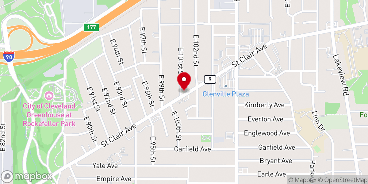 Map showing location of Mount Moriah Baptist Church