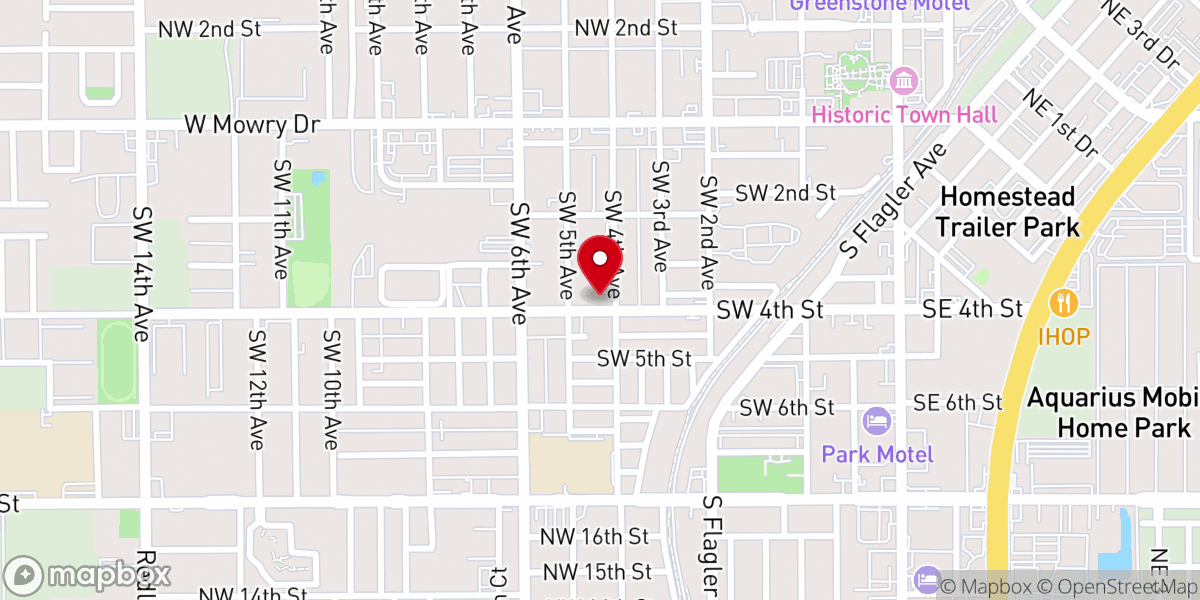 Map showing location of St Paul Baptist Church