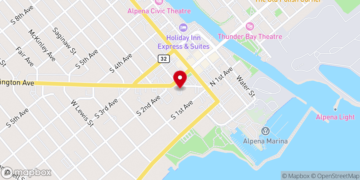 Map showing location of Trinity Episcopal Church