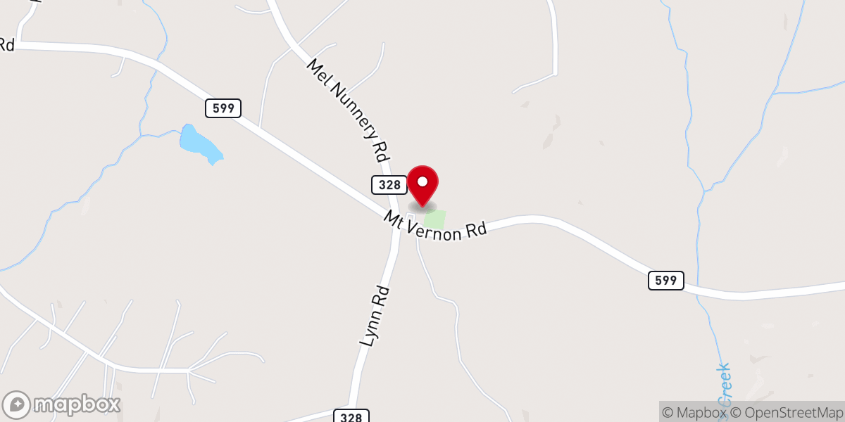 Map showing location of Mt Vernon AME Zion Church