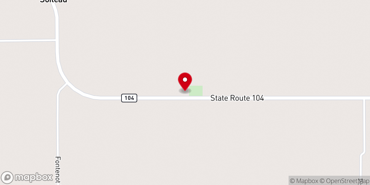 Map showing location of Soileau Church