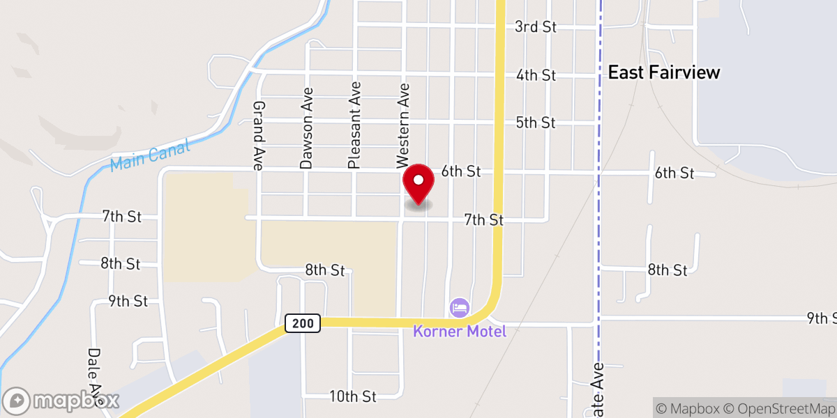 Map showing location of St. Catherine's Catholic Church