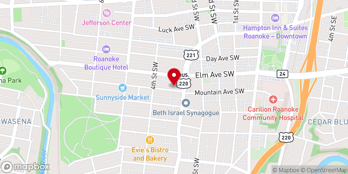 Map showing location of Congregational Holiness Church