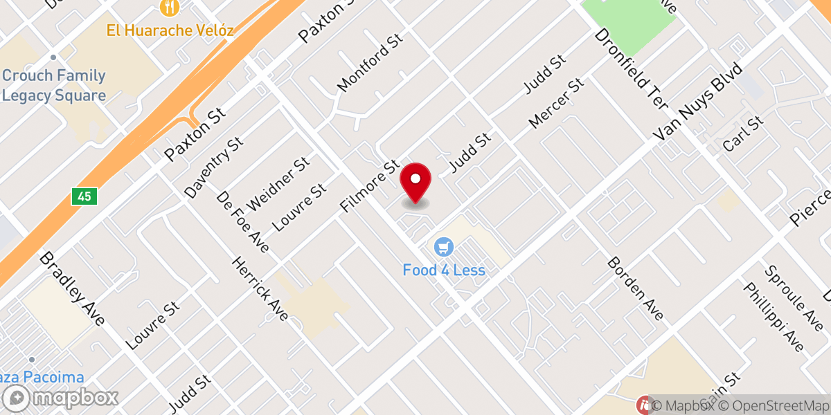 Map showing location of New Paradise Cogic