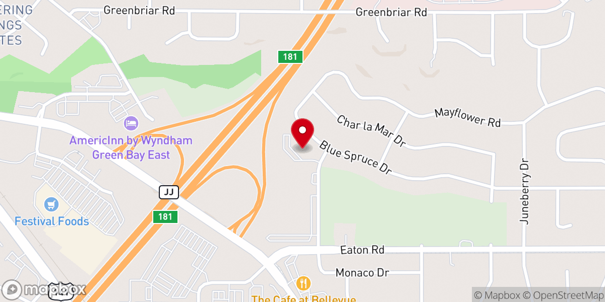 Map showing location of Christ Community Lutheran Church