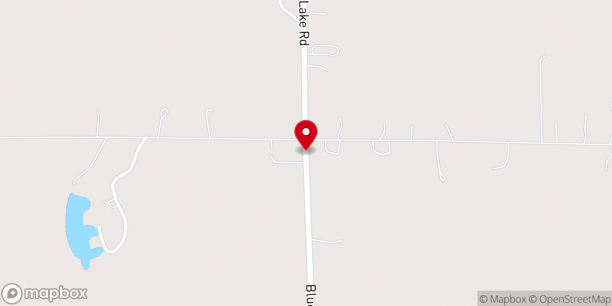 Map showing location of Blue Lake Community Church