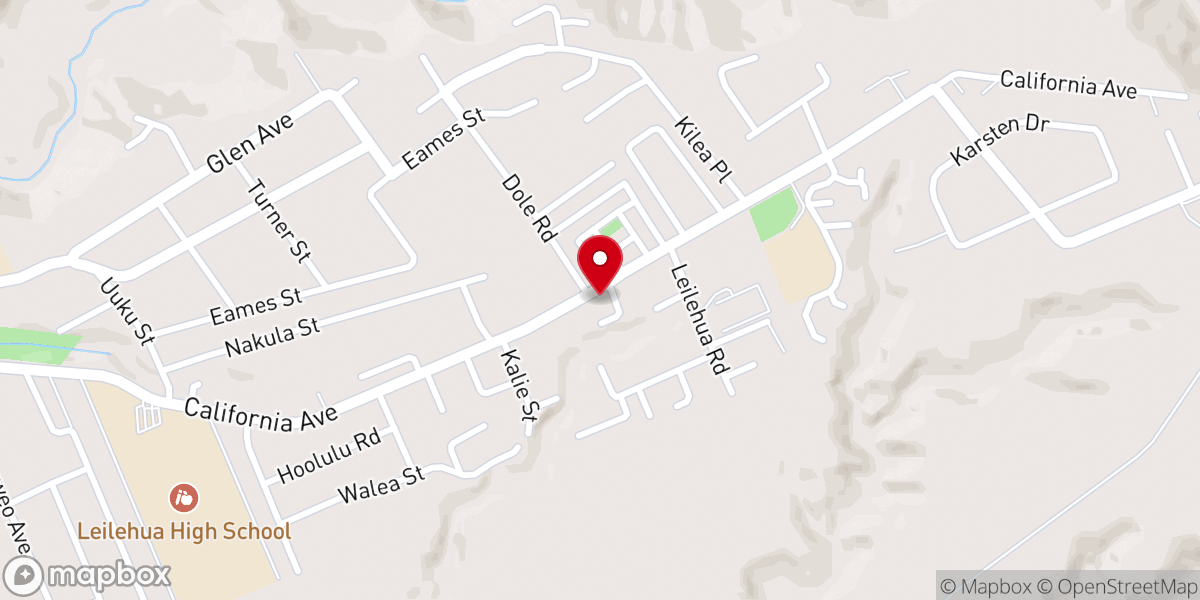 Map showing location of Wahiawa Church of Christ