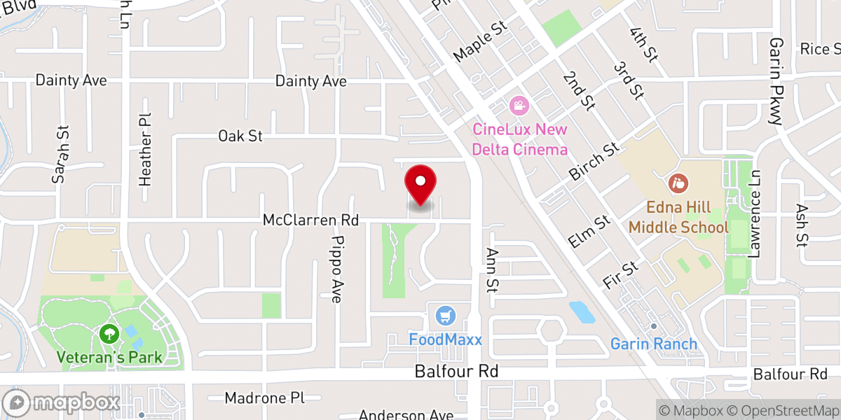 Map showing location of Grace Bible Fellowship
