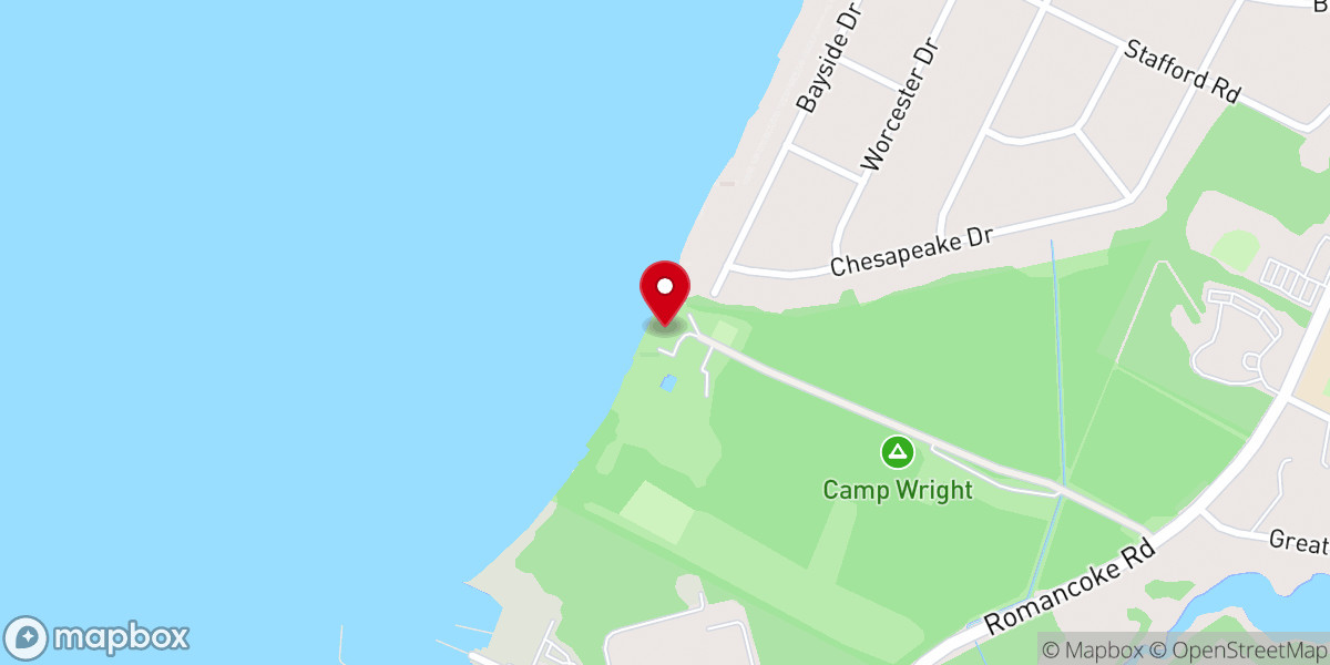 Map showing location of Camp Wright