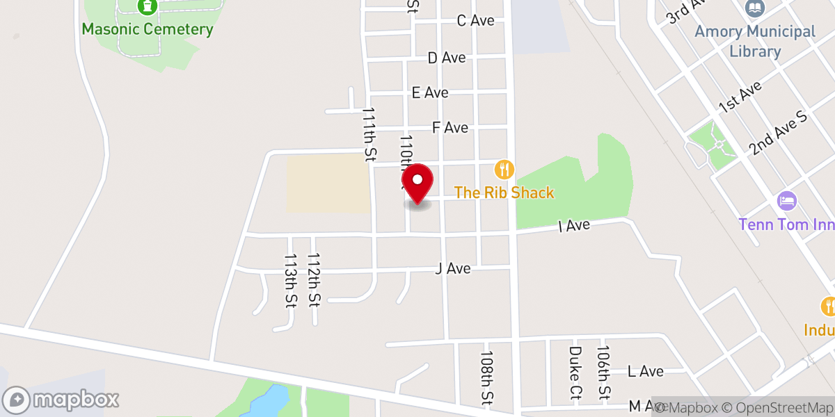 Map showing location of New Point United Methodist Church