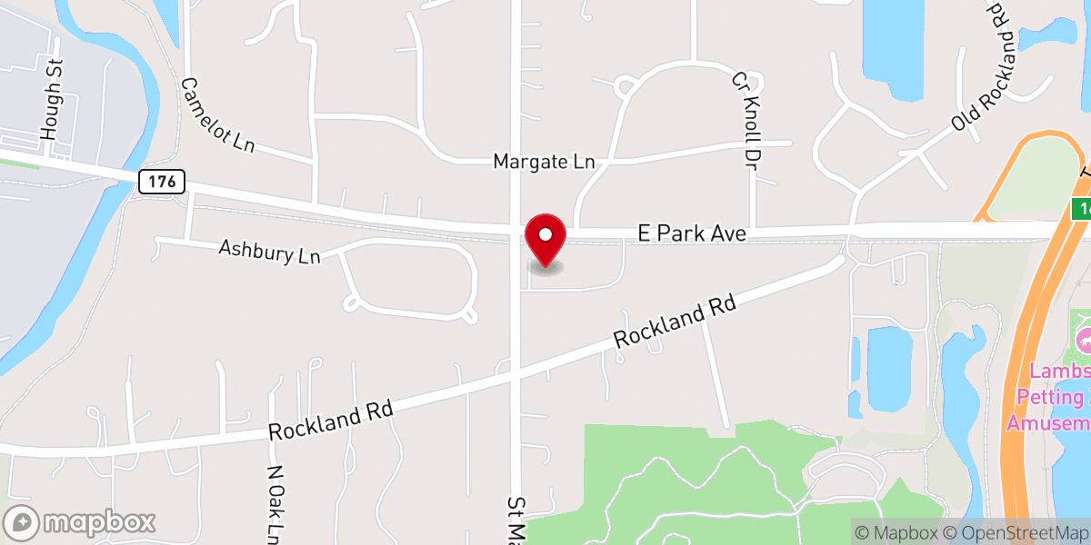 Map showing location of Libertyville Covenant Church