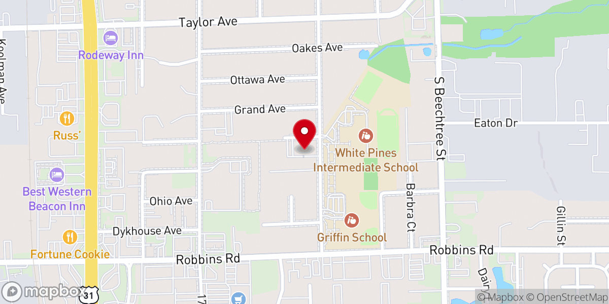 Map showing location of St Paul's United Church-Christ