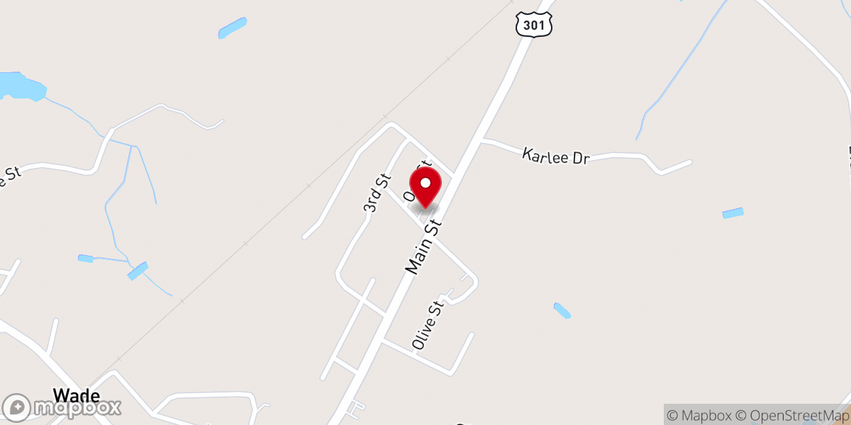 Map showing location of Wesley Chapel AME Zion Church