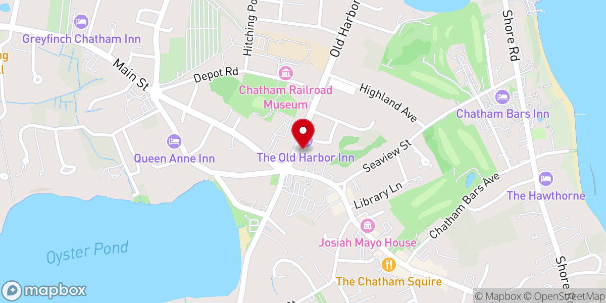 Map showing location of The Old Harbor Inn
