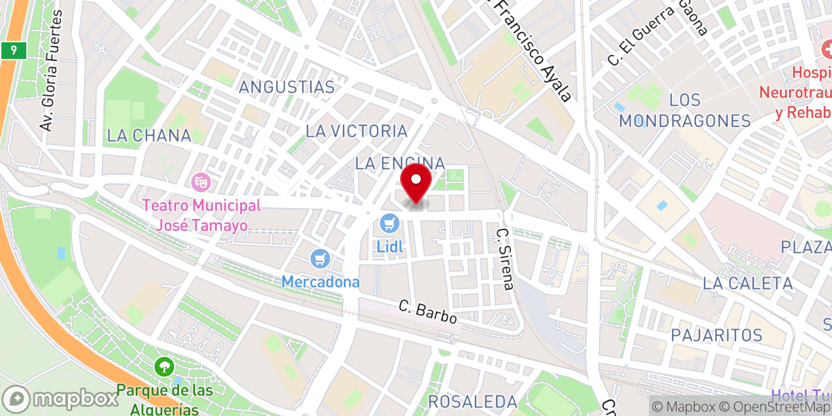 Map showing location of Parroquia de San Juan de Ávila
