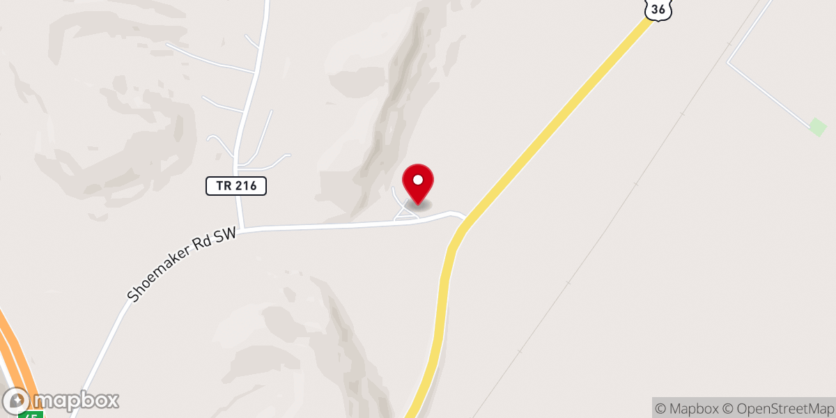Map showing location of Countryside Baptist Church