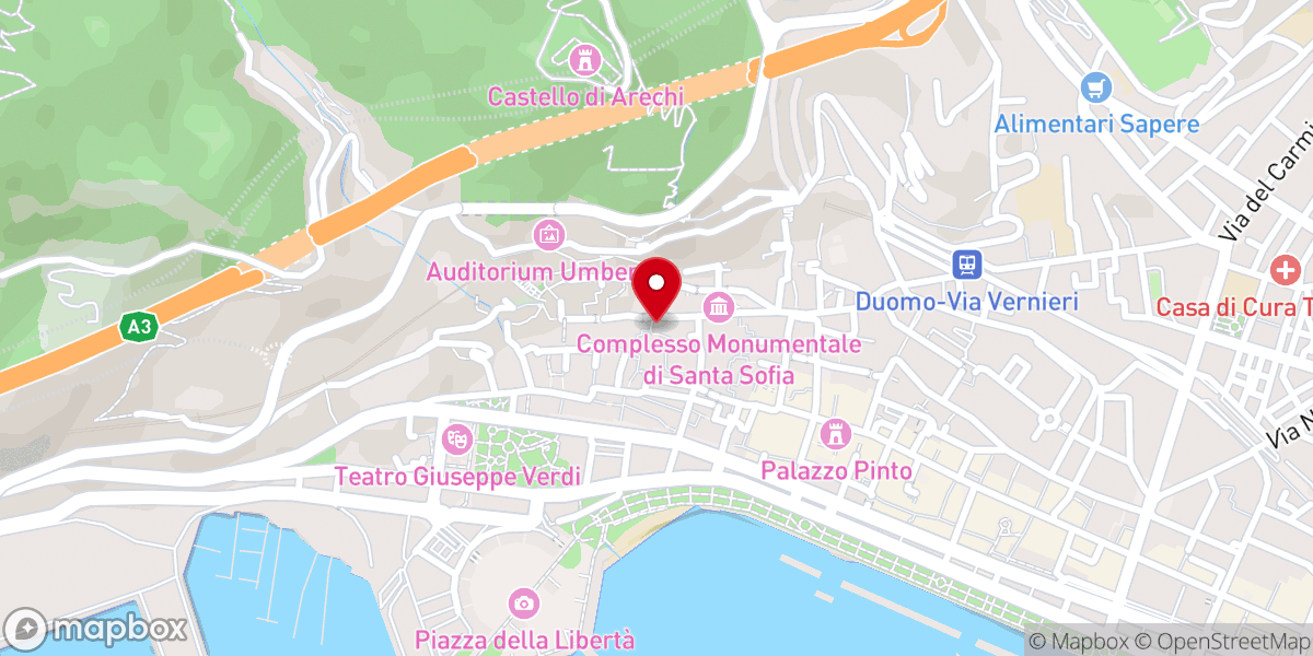 Map showing location of Chiesa di Santa Maria de Lama