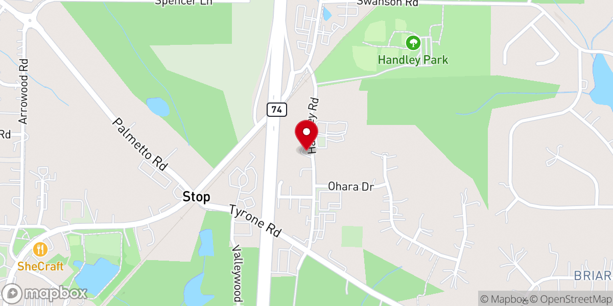 Map showing location of Little Vine Baptist Church