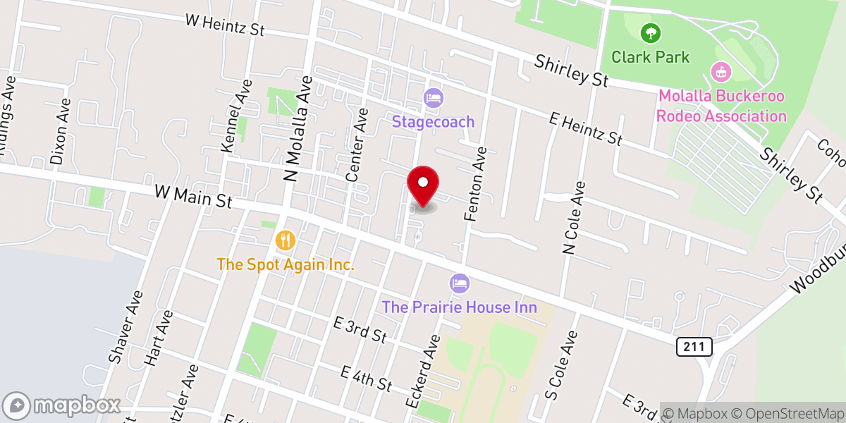 Map showing location of Faith Bible Community Church