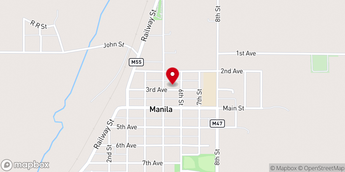 Map showing location of Sacred Heart Catholic Rectory