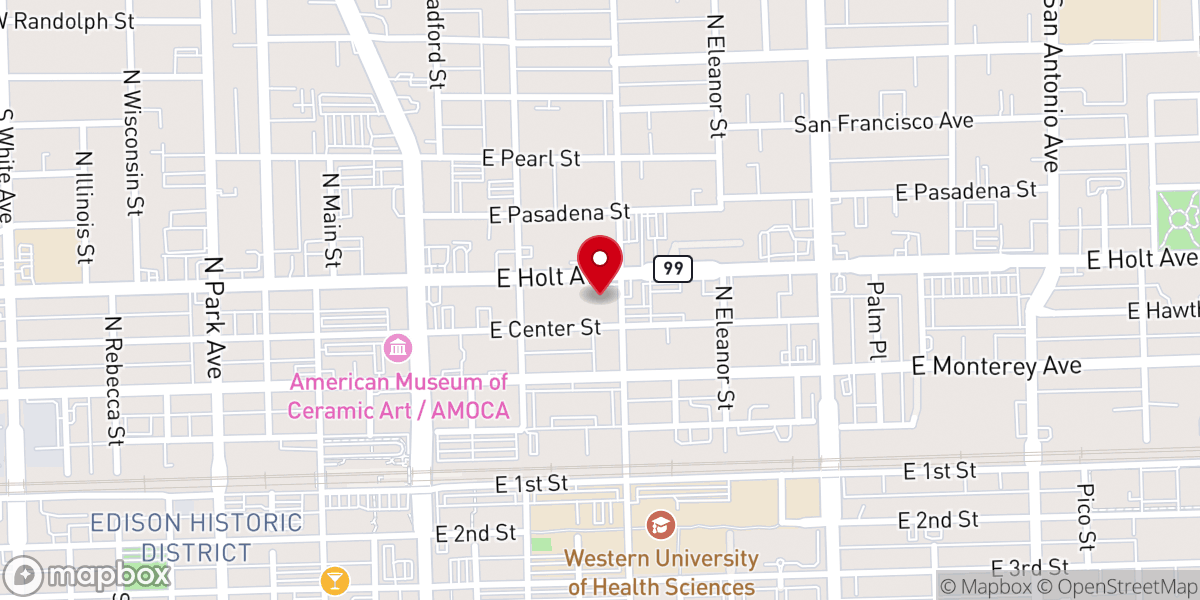 Map showing location of God Provides Ministry -Pomona Valley Food Bank