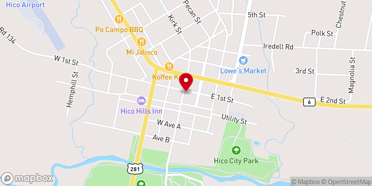 Map showing location of Clairette Bible Church & Fellowship Center Inc