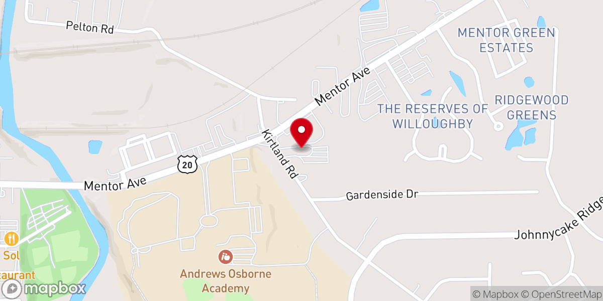 Map showing location of Shoreline Church