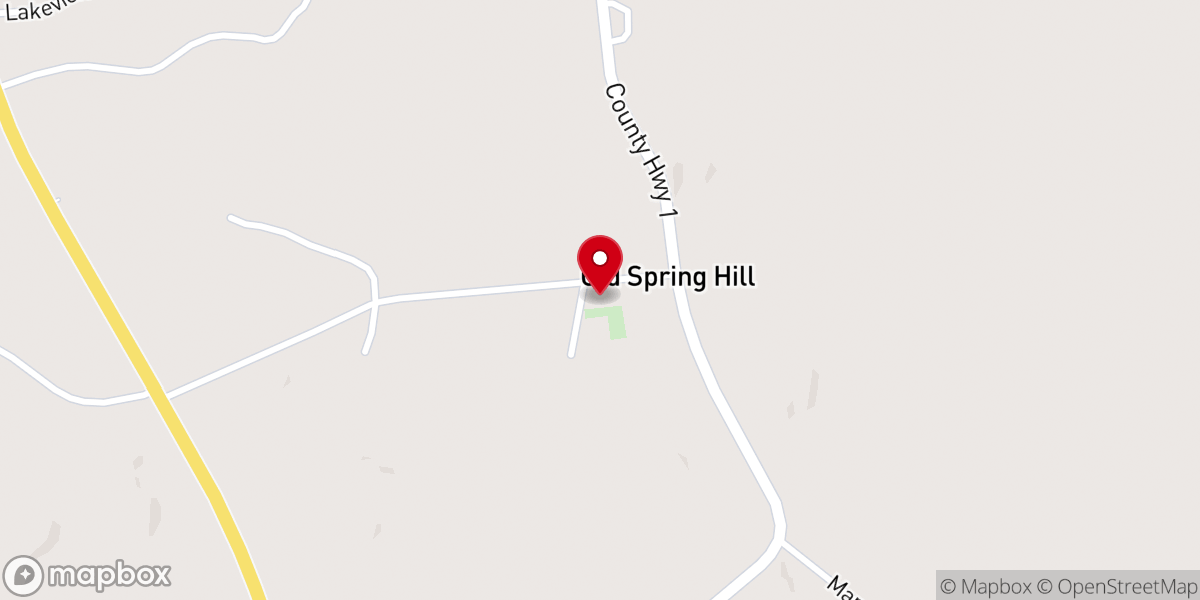 Map showing location of Old Spring Hill Memorial Church