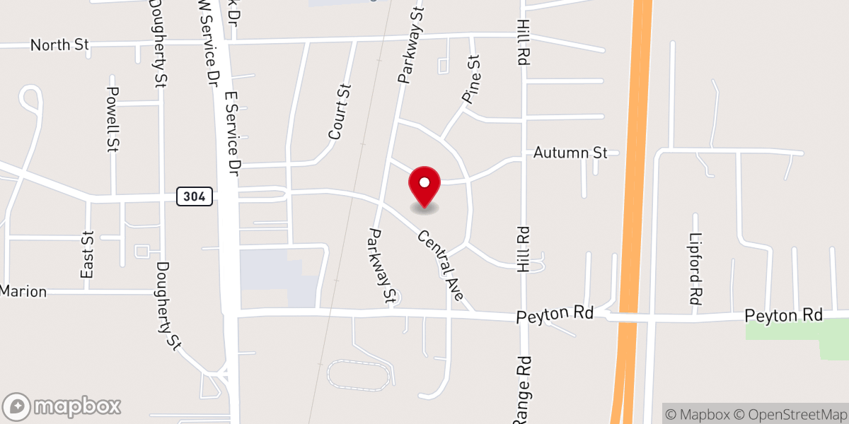 Map showing location of First Baptist Church of Coldwater
