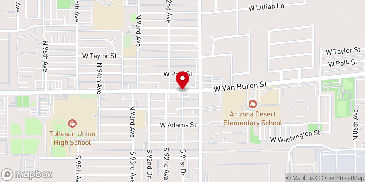 Map showing location of Phoenix All Tribes Assembly of God Church