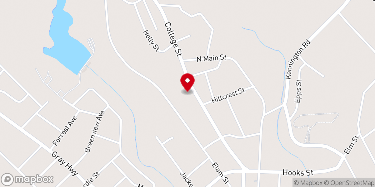 Map showing location of St John CME Church