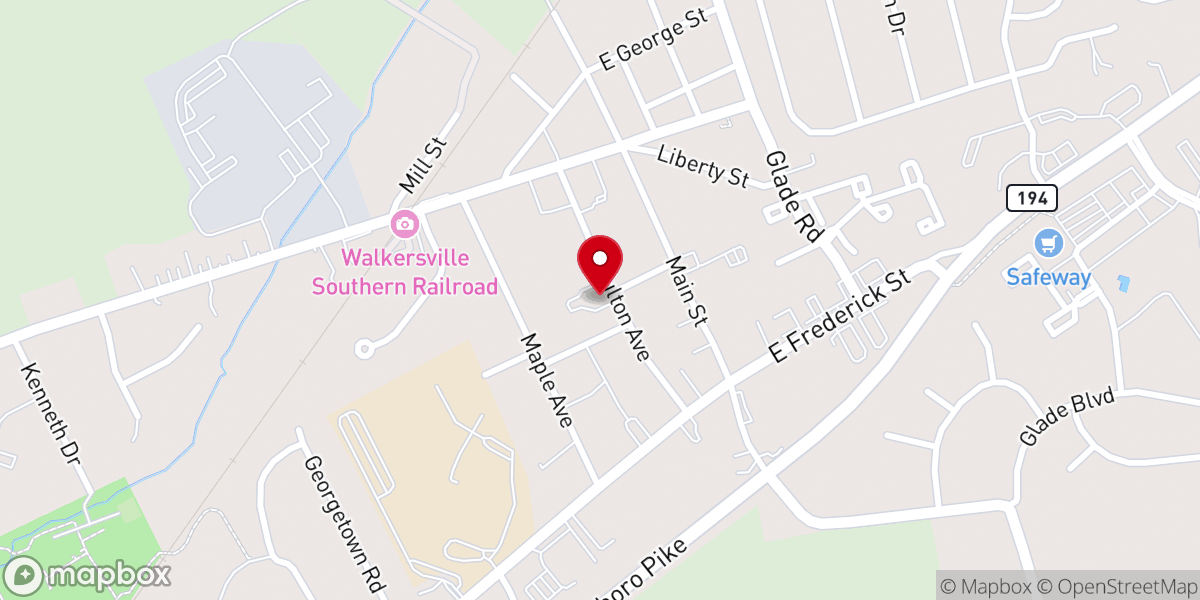 Map showing location of Glade United Church of Christ