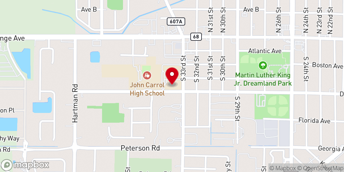 Map showing location of Saint Anastasia Catholic Church Columbarium