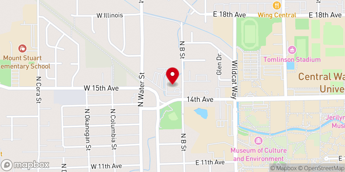 Map showing location of Mercer Creek Church