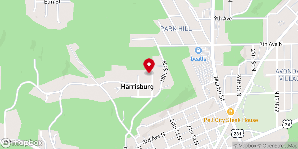 Map showing location of Miracle Hill Church of Christ