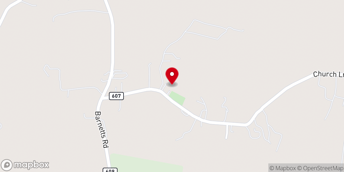Map showing location of Gilfield Baptist Church