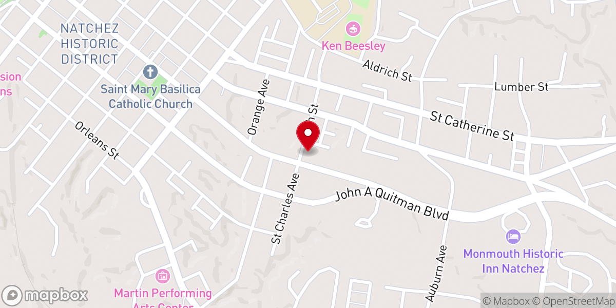 Map showing location of Fourth Street Church of Christ
