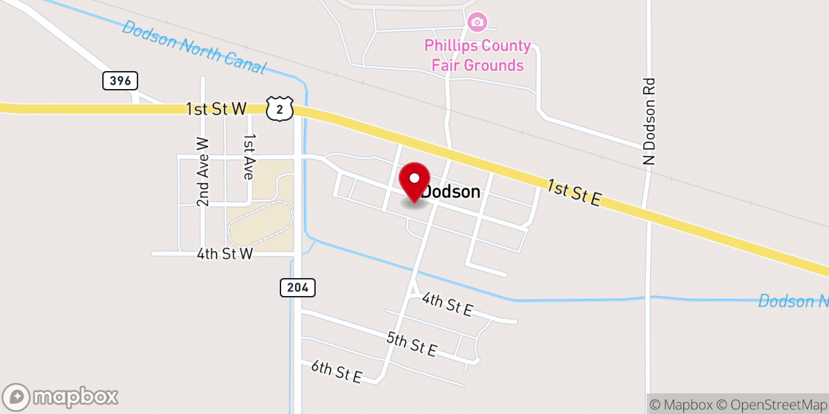 Map showing location of Sacred Heart Catholic Church