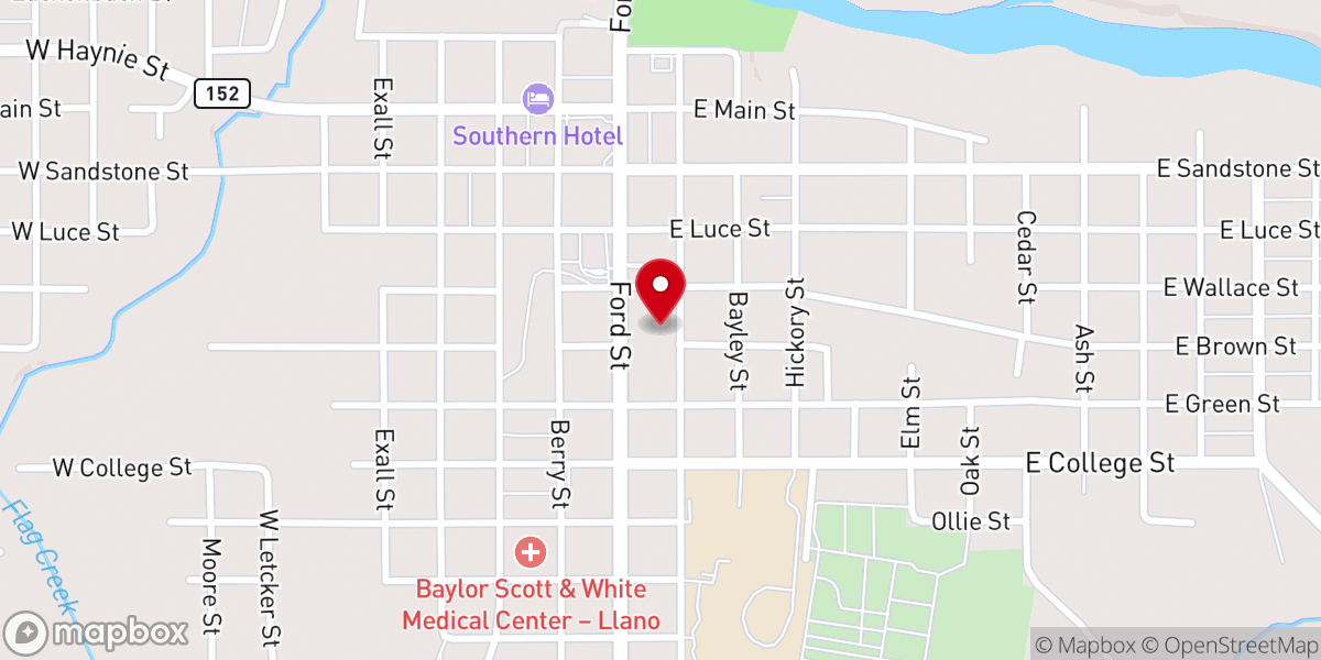 Map showing location of Calvary Apostolic Church