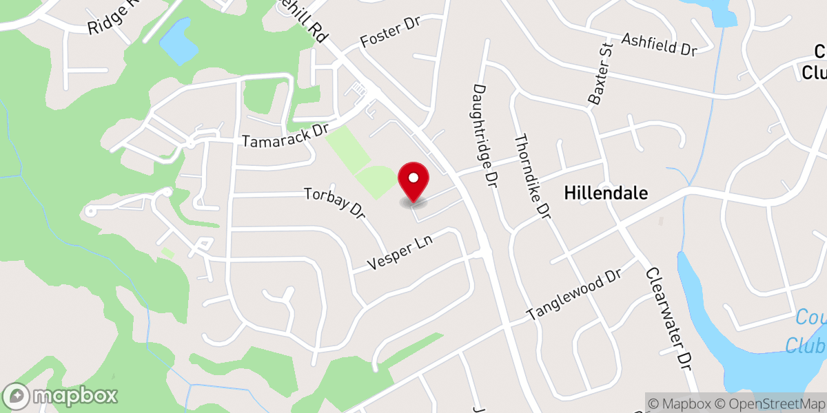 Map showing location of New Hope Baptist Church
