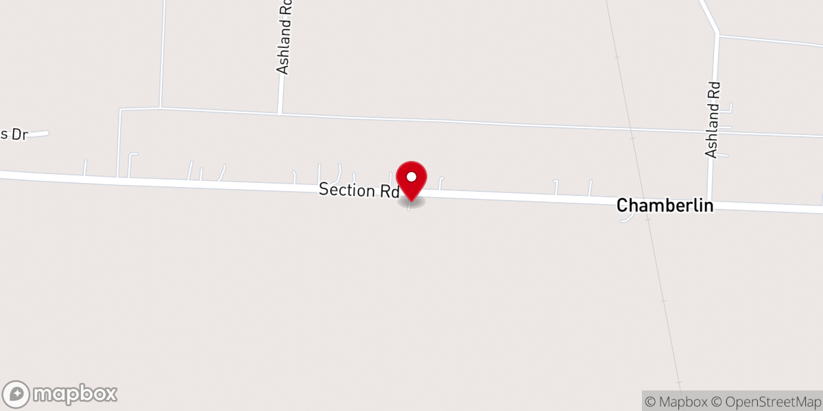 Map showing location of Zion Traveler Baptist Church