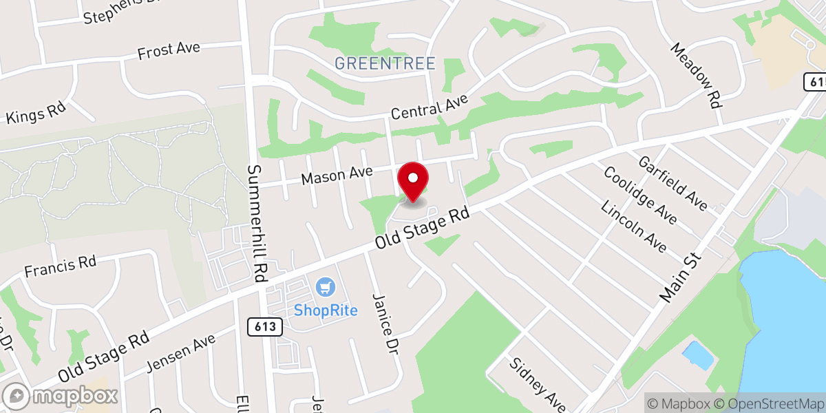 Map showing location of Christ Memorial Lutheran Church