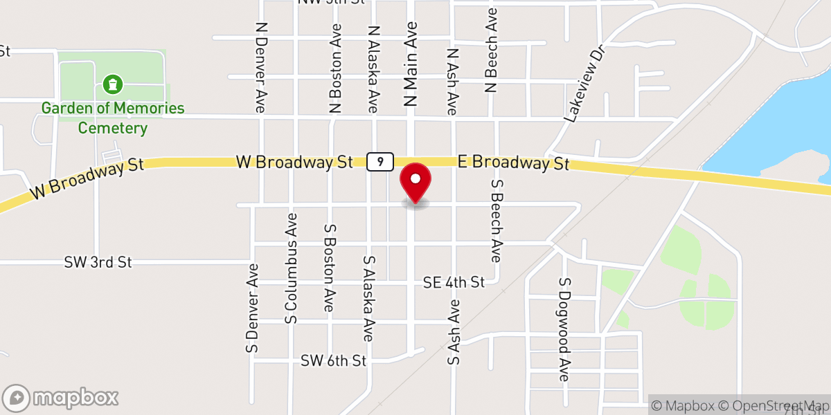 Map showing location of Spiro New Testament Holiness