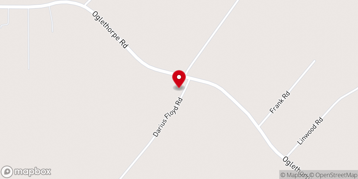 Map showing location of Blanton Grove Church of God