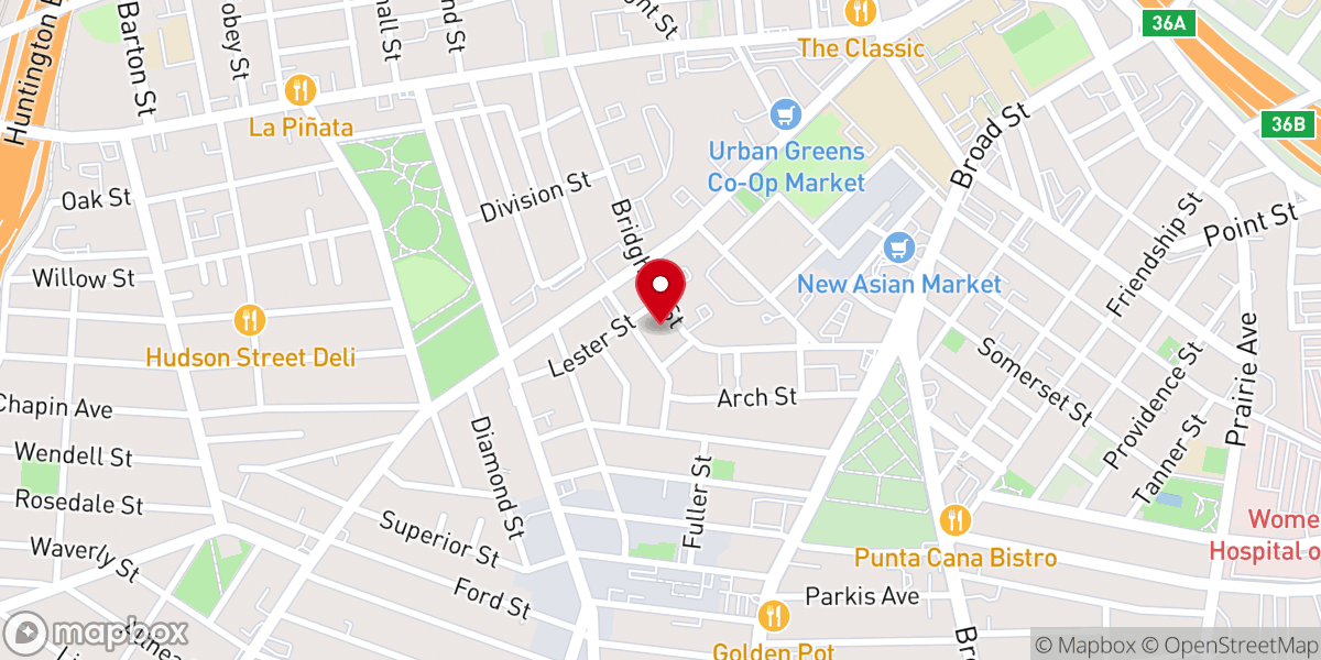 Map showing location of Feast a Church of Christ