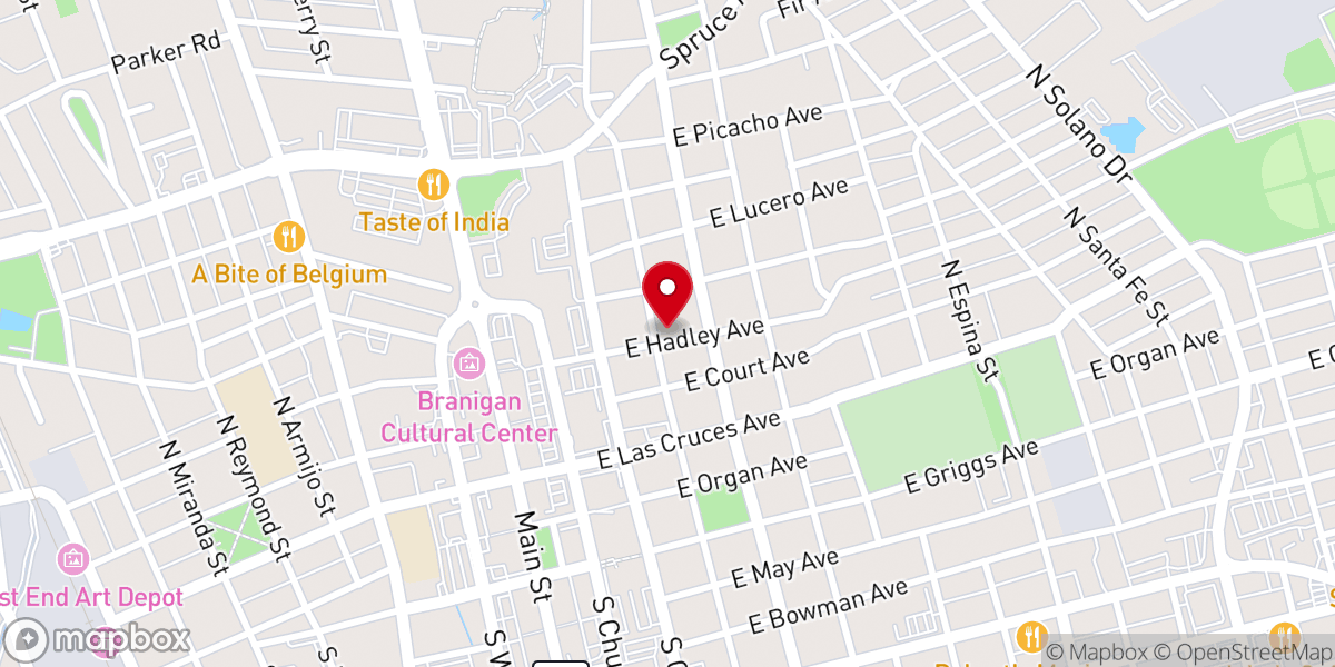 Map showing location of Iglesia Evangelica Betel