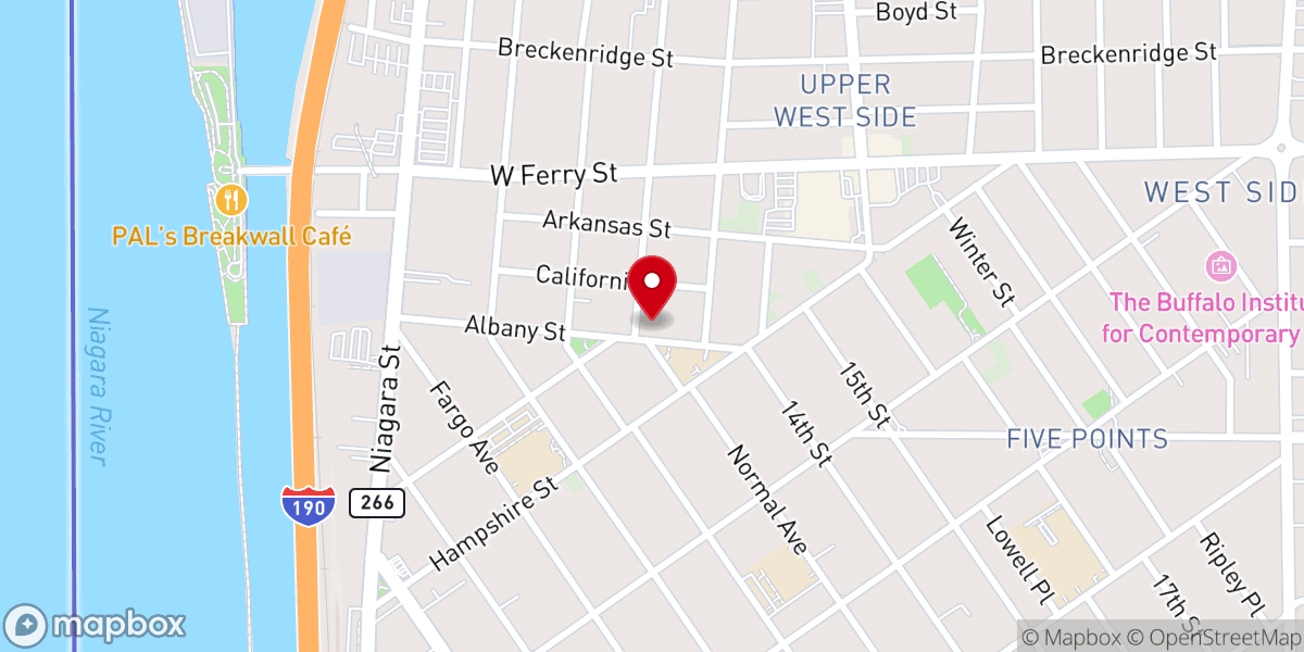 Map showing location of Prince of Peace Church