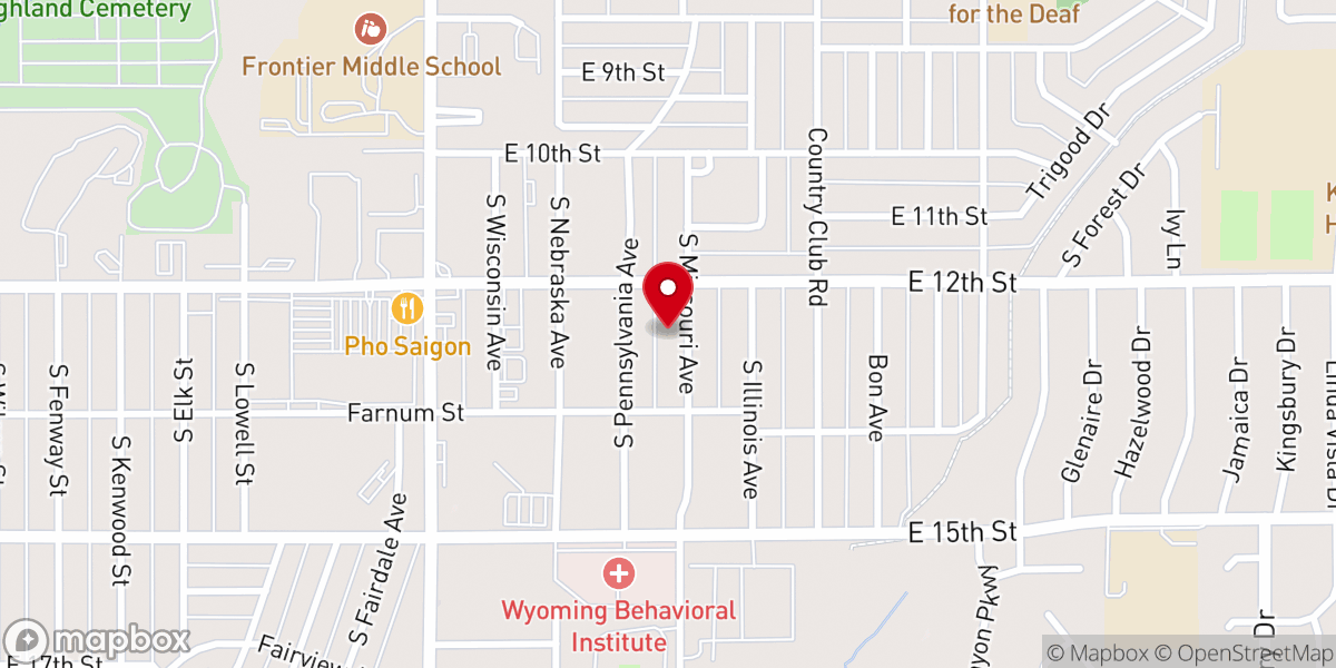 Map showing location of Trinity Lutheran Church